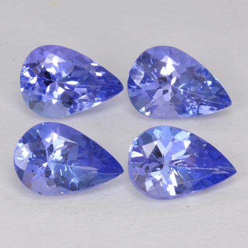 1.76天然坦桑石，梨形，5.9×4毫米，VS