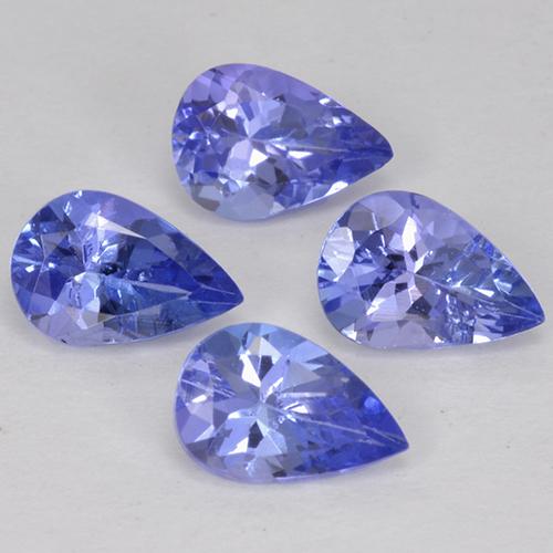 1.76天然坦桑石，梨形，5.9×4毫米，VS