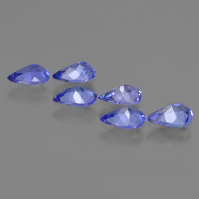 2.27天然坦桑石，梨形，6.1×4毫米，VS
