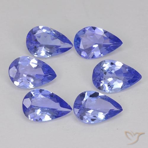 2.43天然坦桑石，梨形，6.1×4.1毫米，VVS-VS