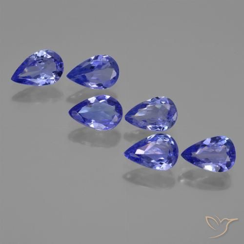 2.29天然坦桑石，梨形，6.1×4毫米，VS