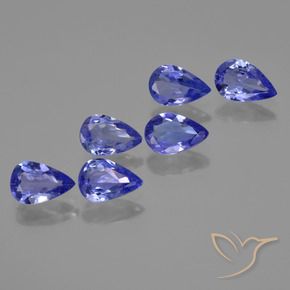 2.29天然坦桑石，梨形，6.1×4毫米，VS