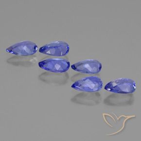 2.29天然坦桑石，梨形，6.1×4毫米，VS