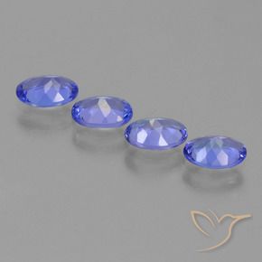 2.08天然坦桑石，椭圆形切割，6.2×4.3毫米，VVS-VS