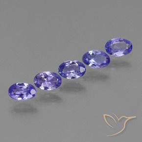 1.69天然坦桑石，椭圆形切割，5.6×3.7毫米，VVS-VS