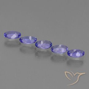 1.69天然坦桑石，椭圆形切割，5.6×3.7毫米，VVS-VS