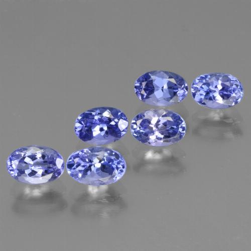 3.39天然坦桑石，椭圆形切割，5.9×4.1毫米，VVS-VS