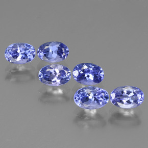 3.39天然坦桑石，椭圆形切割，5.9×4.1毫米，VVS-VS