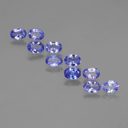 3.96天然坦桑石，椭圆形切割，5.8×4毫米，VVS-VS