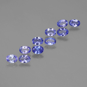 3.96天然坦桑石，椭圆形切割，5.8×4毫米，VVS-VS