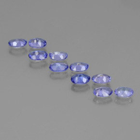 3.96天然坦桑石，椭圆形切割，5.8×4毫米，VVS-VS