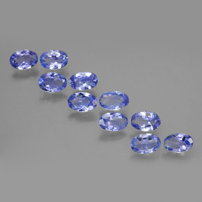4.33天然坦桑石，椭圆形切割，6.1×4毫米，VVS-VS
