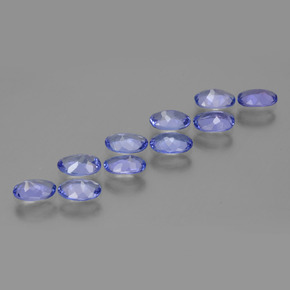 4.33天然坦桑石，椭圆形切割，6.1×4毫米，VVS-VS