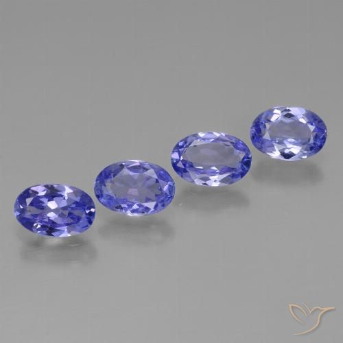 2.27天然坦桑石，椭圆形切割，6.5×4.4毫米，VS