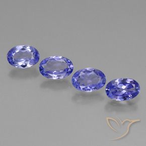 2.27天然坦桑石，椭圆形切割，6.5×4.4毫米，VS