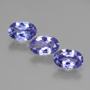 1.72天然坦桑石，椭圆形切割，6.6×4.4毫米，VS