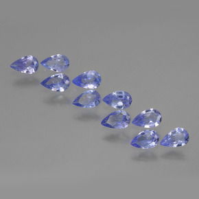 1.91天然坦桑石，梨形，5.1×3.1毫米，VS