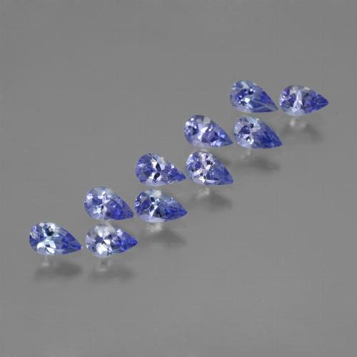 2.46天然坦桑石，梨形，5.1×3.2毫米，VS