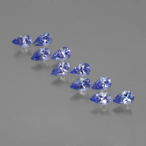 2.46天然坦桑石，梨形，5.1×3.2毫米，VS