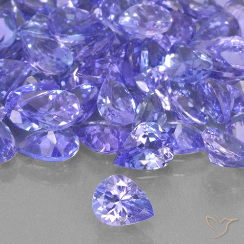 0.30ct 天然 紫罗兰蓝色 坦桑黝帘石, 梨形, VVS-VS