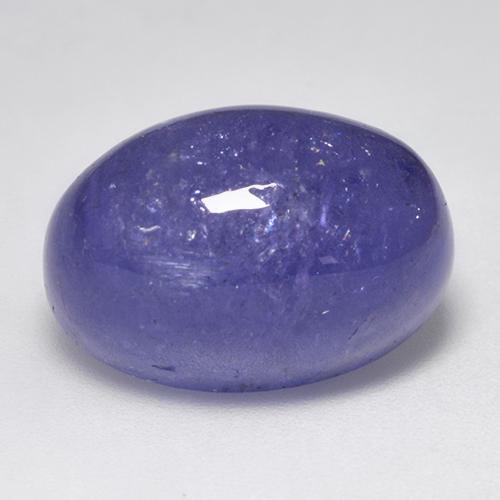 22.10克拉天然紫罗兰色坦桑石，椭圆形切割，18.6×12.9毫米，半透明
