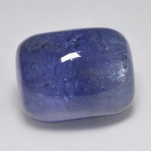 18.34克拉天然坦桑石，垫形剪裁，15.8×12.2毫米，半透明