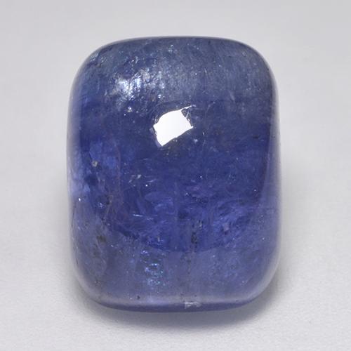 18.34克拉天然坦桑石，垫形剪裁，15.8×12.2毫米，半透明