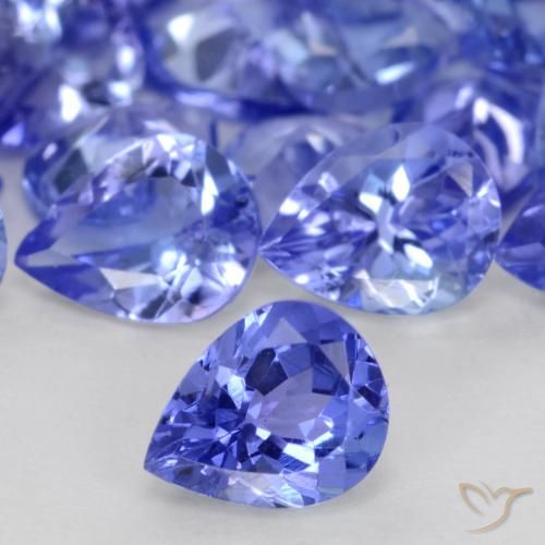 0.29ct 天然 深蓝色 坦桑黝帘石, 梨形, VS
