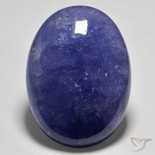 55.91ct 天然 深蓝色 坦桑黝帘石, 椭圆形, 半透明
