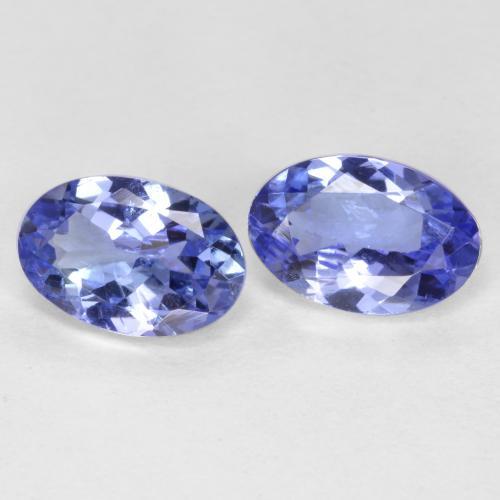 0.98天然坦桑石，椭圆形切割，6.1×4.1毫米，VS