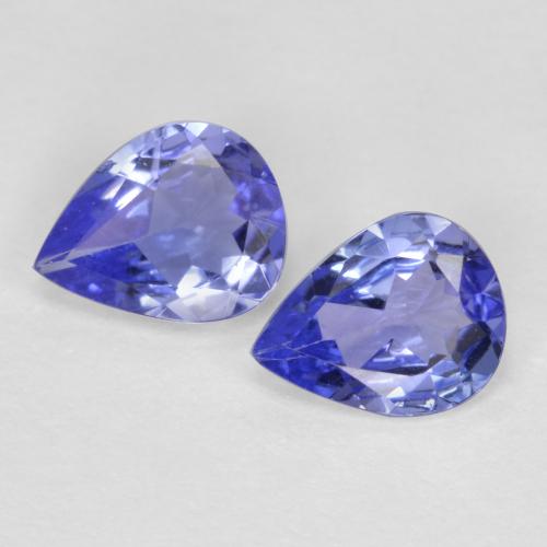 0.59天然坦桑石，梨形，5.1×4毫米，VVS-VS