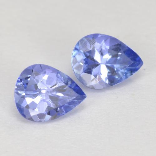 0.73天然坦桑石，梨形，5×4毫米，VS