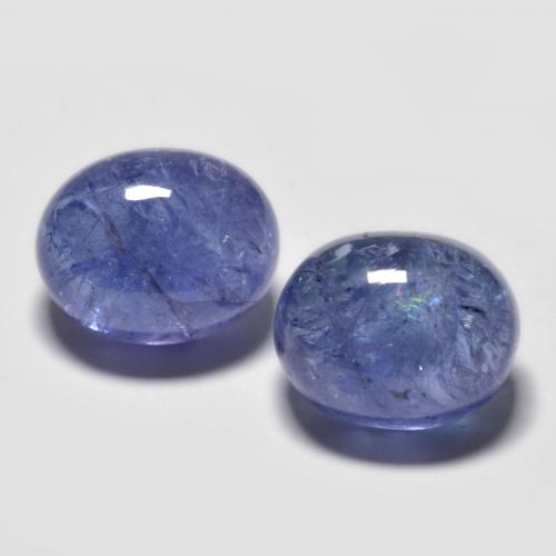 9.72天然坦桑石，椭圆形切割，10×8.1毫米，透明