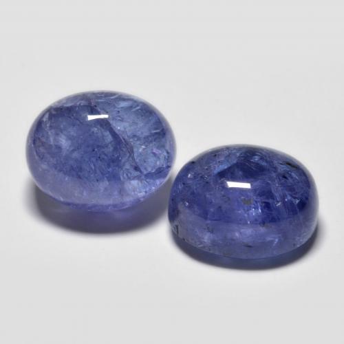 9.72天然坦桑石，椭圆形切割，10×8.1毫米，透明
