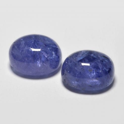 9.72天然坦桑石，椭圆形切割，10×8.1毫米，透明