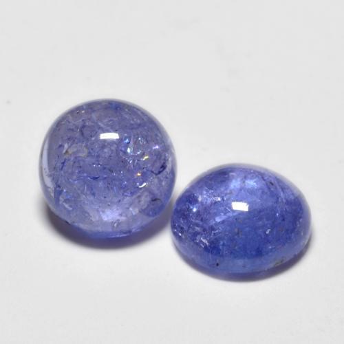 2.95天然坦桑石，圆形切割，7.04毫米，透明