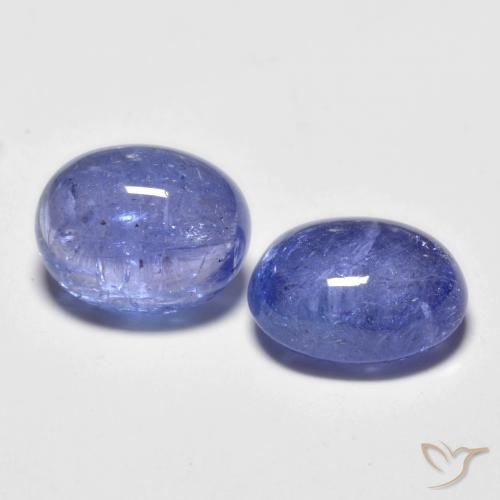 5.06天然坦桑石，椭圆形切割，9×7毫米，透明