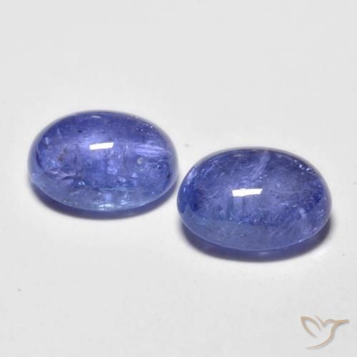 5.06天然坦桑石，椭圆形切割，9×7毫米，透明
