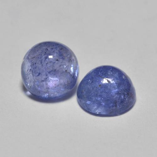 1.33天然坦桑石，圆形切割，5.18毫米，半透明