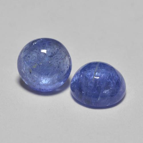 1.38天然坦桑石，圆形切割，5.21毫米，半透明