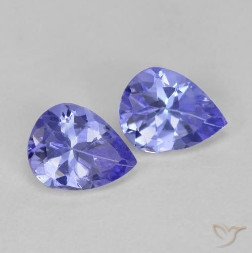 0.63天然坦桑石，梨形，5.1×4毫米，VS