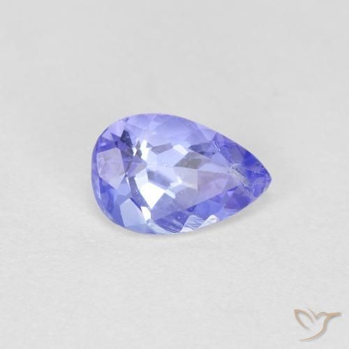0.42ct 天然 紫罗兰蓝色 坦桑黝帘石, 梨形, VS