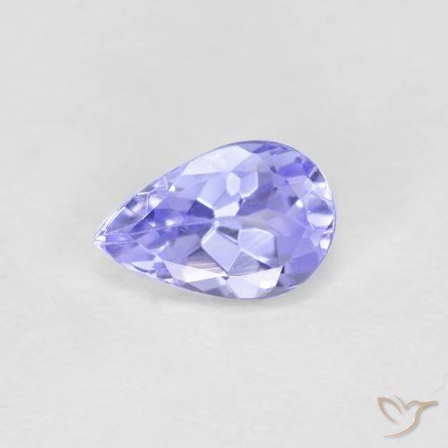 0.42ct 天然 浅蓝色 坦桑黝帘石, 梨形, VVS-VS