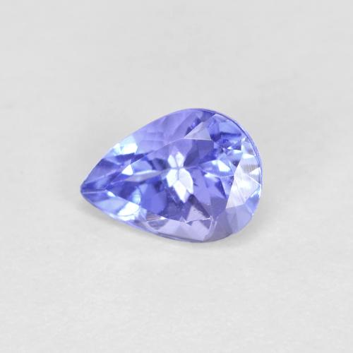 0.45克拉天然坦桑石，梨形，5.8×4.1毫米，VVS-VS