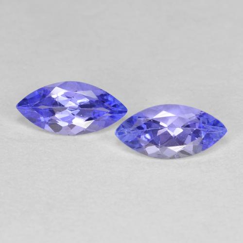 0.75天然坦桑石，马眼形，7×3.4毫米，VS