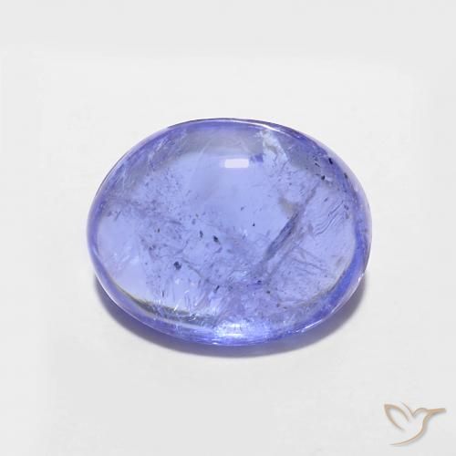 3.42ct 天然 深紫蓝色 坦桑黝帘石, 椭圆形, 透明
