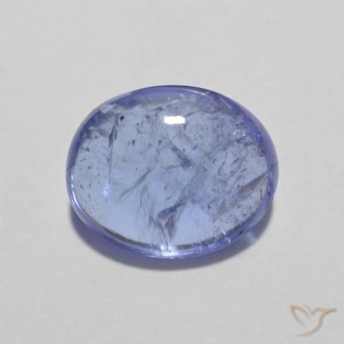3.32ct 天然 深紫蓝色 坦桑黝帘石, 椭圆形, 透明