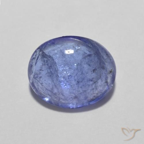 3.12ct 天然 深紫蓝色 坦桑黝帘石, 椭圆形, 透明
