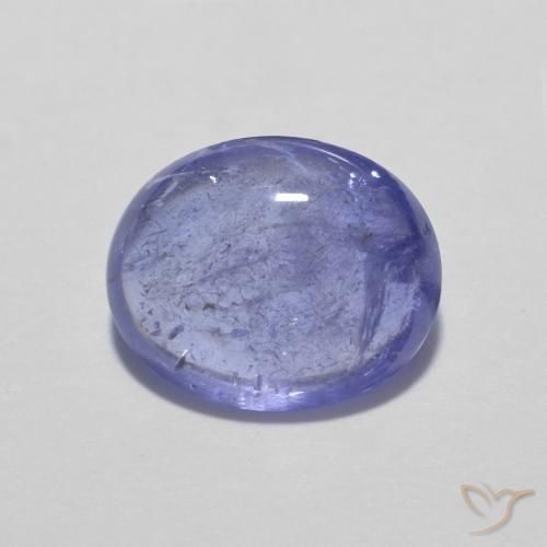 2.93ct 天然 深紫蓝色 坦桑黝帘石, 椭圆形, 透明
