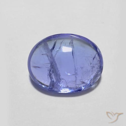 3.02ct 天然 深紫蓝色 坦桑黝帘石, 椭圆形, 透明